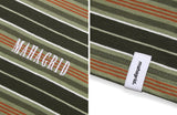 mahagrid (マハグリッド) SERIF LOGO STRIPED LS TEE [OLIVE]
