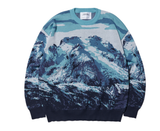 NOMANUAL(ノーマニュアル)  LANDSCAPE JACQUARD KNIT - BLUE