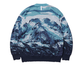 NOMANUAL(ノーマニュアル)  LANDSCAPE JACQUARD KNIT - BLUE