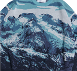 NOMANUAL(ノーマニュアル)  LANDSCAPE JACQUARD KNIT - BLUE