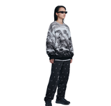 NOMANUAL(ノーマニュアル)  LANDSCAPE JACQUARD KNIT - BLACK