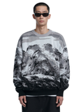 NOMANUAL(ノーマニュアル)  LANDSCAPE JACQUARD KNIT - BLACK