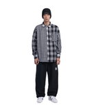 NOMANUAL(ノーマニュアル) M.P CHECK SHIRT - BLACK