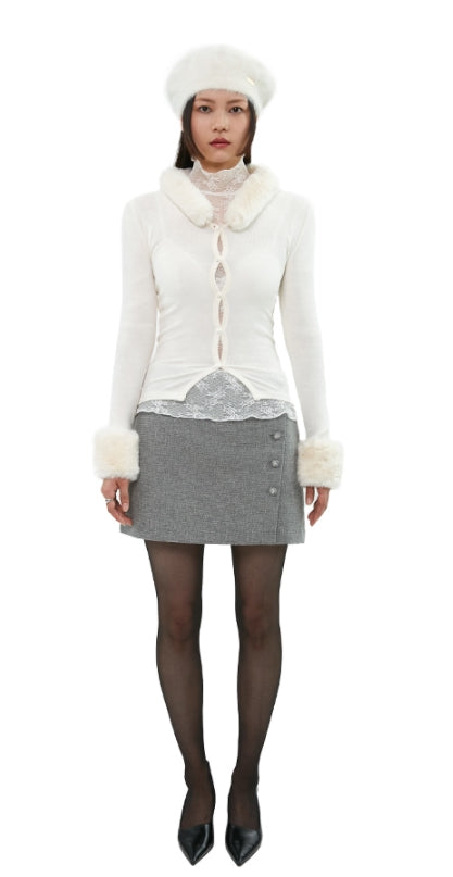 curetty (キュリティー)  C METAL LOGO ANGORA BERET_IVORY