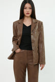 curetty (キュリティー) C LEATHER PRINCESS LINE JACKET_BROWN