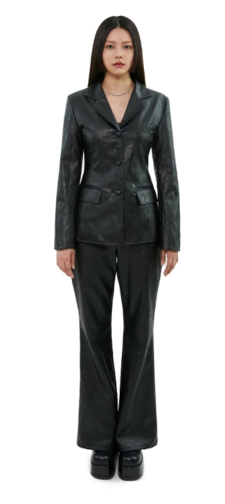 curetty (キュリティー) C LEATHER PRINCESS LINE JACKET_BLACK