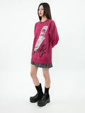 curetty (キュリティー)  C 90S GRAPHIC JACQUARD KNIT TOP_PINK