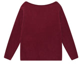 curetty (キュリティー)  C ANGORA BACK POINT KNIT TOP_BURGUNDY