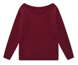 curetty (キュリティー)  C ANGORA BACK POINT KNIT TOP_BURGUNDY