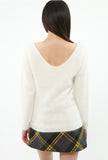 curetty (キュリティー)  C ANGORA BACK POINT KNIT TOP_IVORY