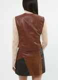 curetty (キュリティー)  C MIXED PATCHWORK SKIRT_BROWN
