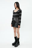 curetty (キュリティー)  C MIXED PATCHWORK SKIRT_BLACK