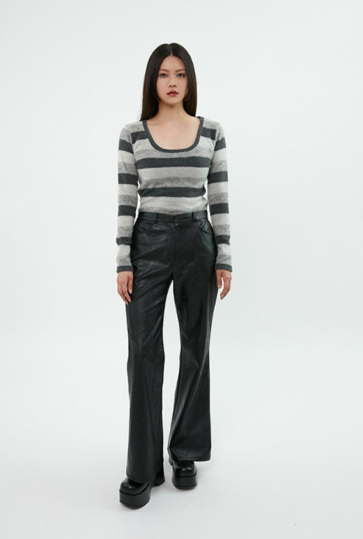 curetty (キュリティー)  C BOOTS CUT LEATHER PANTS_BLACK