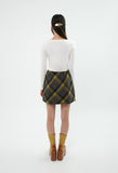 curetty (キュリティー)  C CHECKED A-LINE SKIRT_YELLOW