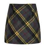 curetty (キュリティー)  C CHECKED A-LINE SKIRT_YELLOW