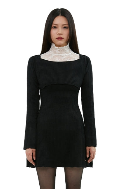 curetty (キュリティー) C CROP TOP SET-UP SLEEVELESS DRESS_BLACK