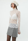 curetty (キュリティー)  C HIGH-NECK LACE TOP_WHITE