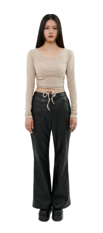 curetty (キュリティー)  C STRING POINT CROP TOP_BEIGE