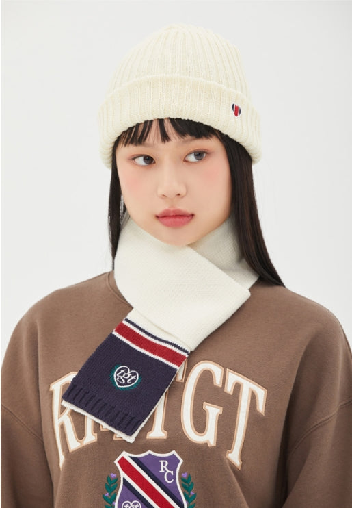 ロマンティッククラウン(ROMANTIC CROWN)  [TGT X RMTCRW]HEART LOGO BEANIE_OATMEAL