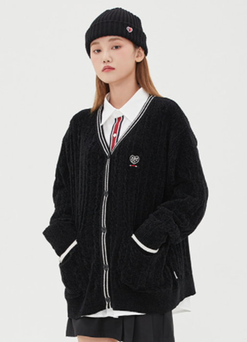 TARGETTO(ターゲット)  [TGT X RMTCRW]VELVET CABLE CARDIGAN_BLACK