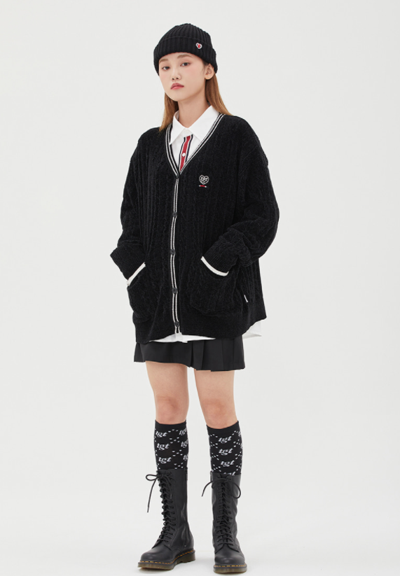 TARGETTO(ターゲット)  [TGT X RMTCRW]VELVET CABLE CARDIGAN_BLACK