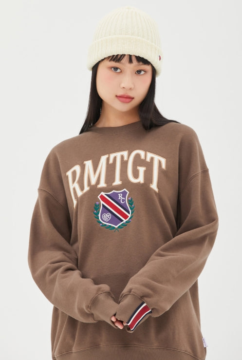 ロマンティッククラウン(ROMANTIC CROWN)  [TGT X RMTCRW]EMBLEM SWEAT SHIRT_BROWN