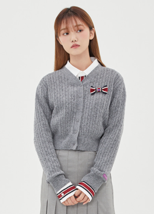 TARGETTO(ターゲット)   [TGT X RMTCRW] RIBBON CABLE CARDIGAN_MELANGE GRAY