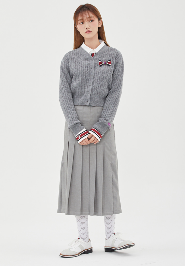 TARGETTO(ターゲット)   [TGT X RMTCRW] RIBBON CABLE CARDIGAN_MELANGE GRAY