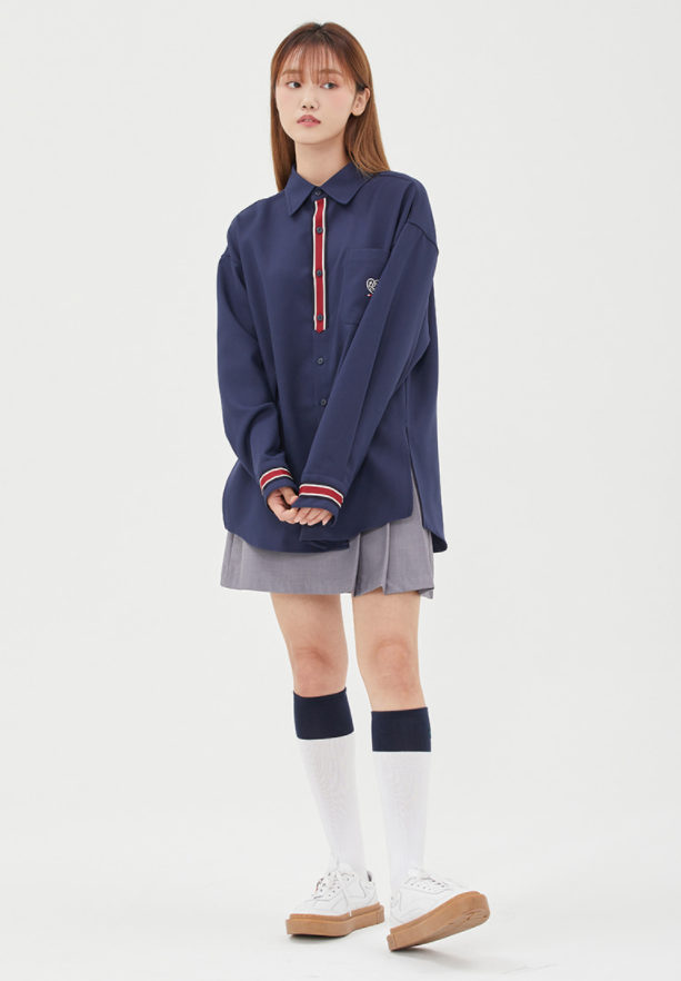 TARGETTO(ターゲット)  [TGT X RMTCRW] STRIPE TIE SHIRT_NAVY