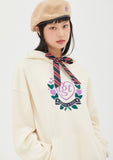 ロマンティッククラウン(ROMANTIC CROWN)  [TGT X RMTCRW]SCARF RIBBON HOODIE_OATMEAL