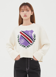 TARGETTO(ターゲット)  [TGT X RMTCRW]EMBLEM CROP KNIT_OATMEAL