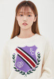 TARGETTO(ターゲット)  [TGT X RMTCRW]EMBLEM CROP KNIT_OATMEAL
