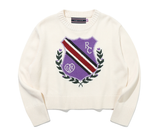 TARGETTO(ターゲット)  [TGT X RMTCRW]EMBLEM CROP KNIT_OATMEAL