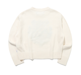 TARGETTO(ターゲット)  [TGT X RMTCRW]EMBLEM CROP KNIT_OATMEAL