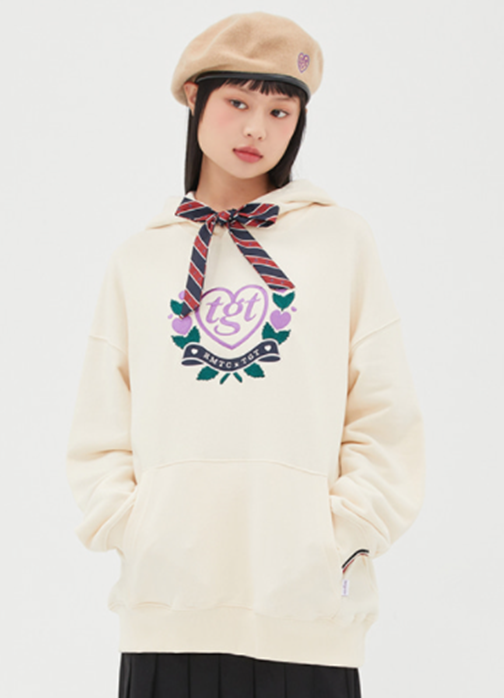 TARGETTO(ターゲット)     [TGT X RMTCRW] SCARF RIBBON HOODIE_OATMEAL