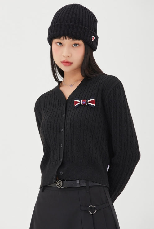 ロマンティッククラウン(ROMANTIC CROWN)  [TGT X RMTCRW]RIBBON CABLE CARDIGAN_BLACK