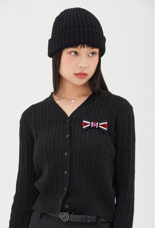 ロマンティッククラウン(ROMANTIC CROWN)  [TGT X RMTCRW]RIBBON CABLE CARDIGAN_BLACK