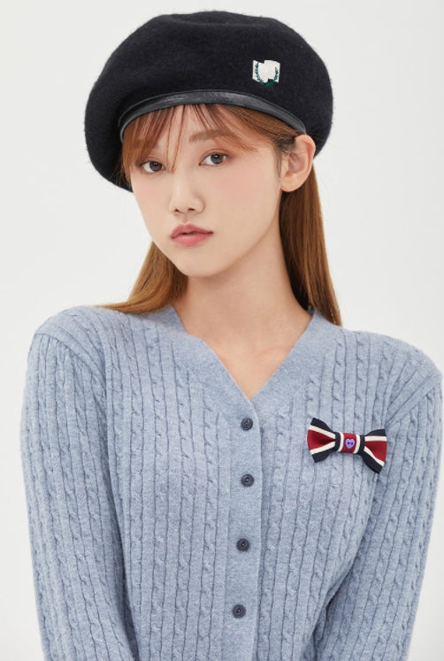 ロマンティッククラウン(ROMANTIC CROWN)  [TGT X RMTCRW]RIBBON CABLE CARDIGAN_MELANGE BLUE