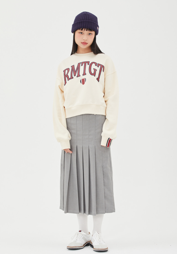 TARGETTO(ターゲット)    [TGT X RMTCRW]CROP SWEAT SHIRT_OATMEAL