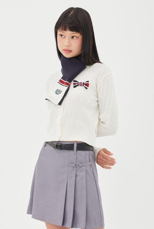 ロマンティッククラウン(ROMANTIC CROWN)  [TGT X RMTCRW]RIBBON CABLE CARDIGAN_OATMEAL