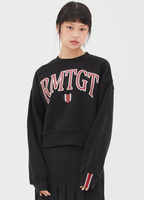 TARGETTO(ターゲット)    [TGT X RMTCRW]CROP SWEAT SHIRT_BLACK