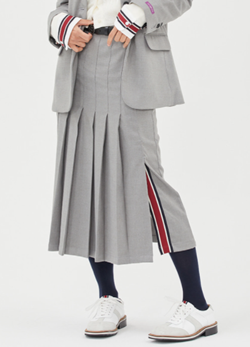 TARGETTO(ターゲット)    [TGT X RMTCRW] SLIT PLEATS SKIRT_GREY
