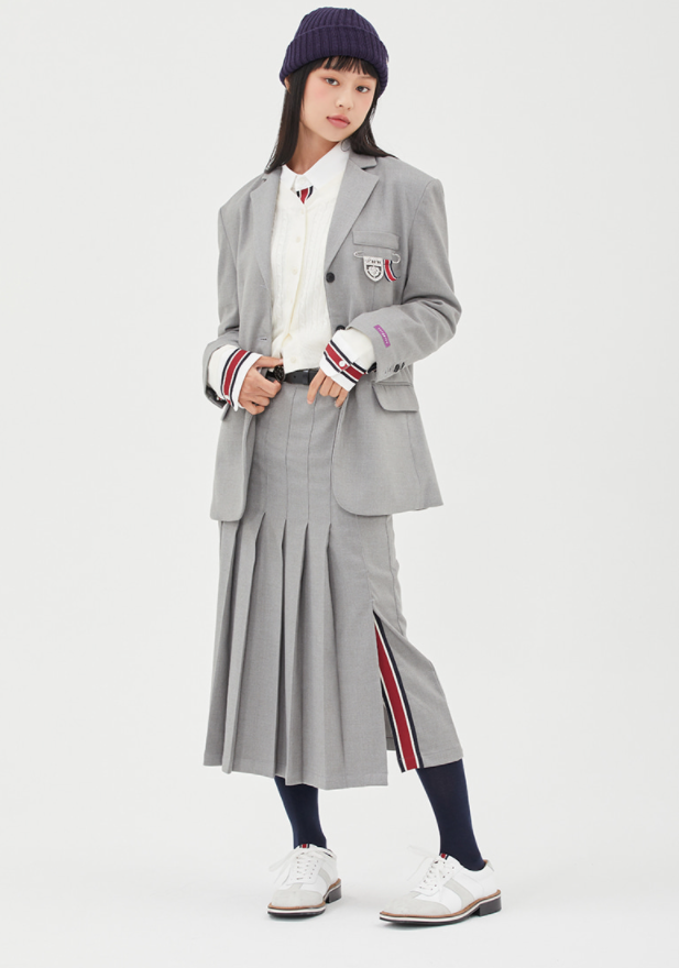 TARGETTO(ターゲット)    [TGT X RMTCRW] SLIT PLEATS SKIRT_GREY