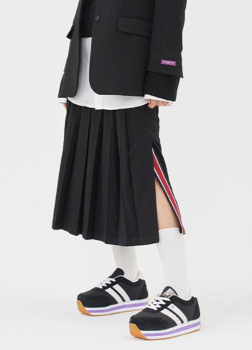 TARGETTO(ターゲット)    [TGT X RMTCRW] SLIT PLEATS SKIRT_BLACK
