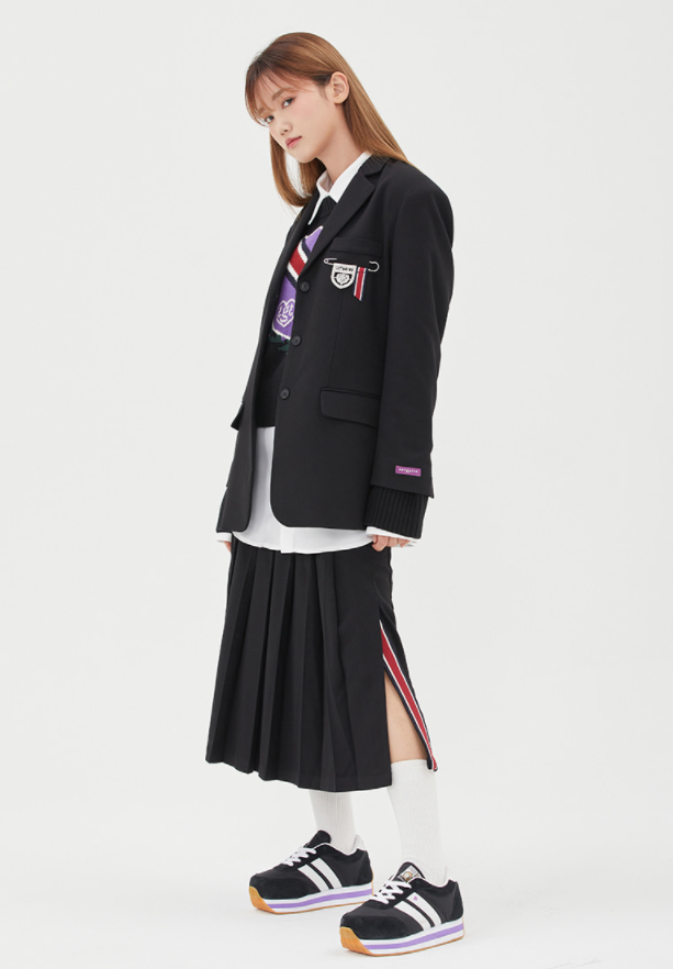 TARGETTO(ターゲット)    [TGT X RMTCRW] SLIT PLEATS SKIRT_BLACK