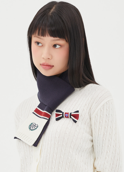 TARGETTO(ターゲット)    [TGT X RMTCRW]PETIT KNIT MUFFLER_NAVY