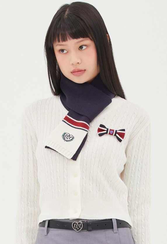 TARGETTO(ターゲット)    [TGT X RMTCRW]PETIT KNIT MUFFLER_NAVY