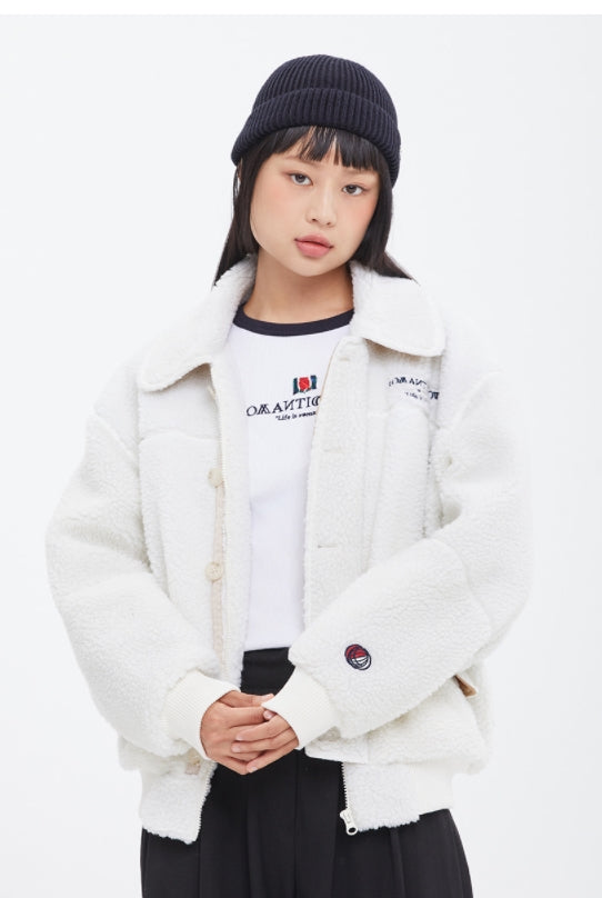 ロマンティッククラウン(ROMANTIC CROWN)  FLEECE BOMBER JACKET_OATMEAL