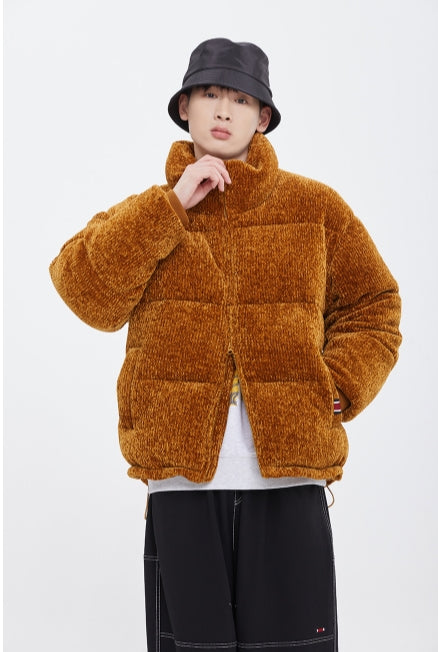 ロマンティッククラウン(ROMANTIC CROWN) ]KNIT VELVET DOWN PARKA_BROWN