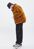 ロマンティッククラウン(ROMANTIC CROWN) ]KNIT VELVET DOWN PARKA_BROWN